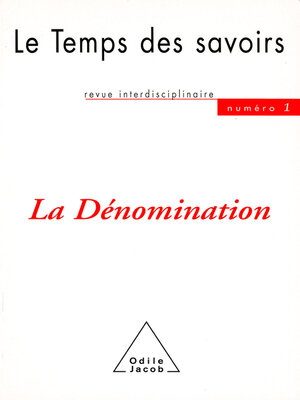 cover image of La Dénomination